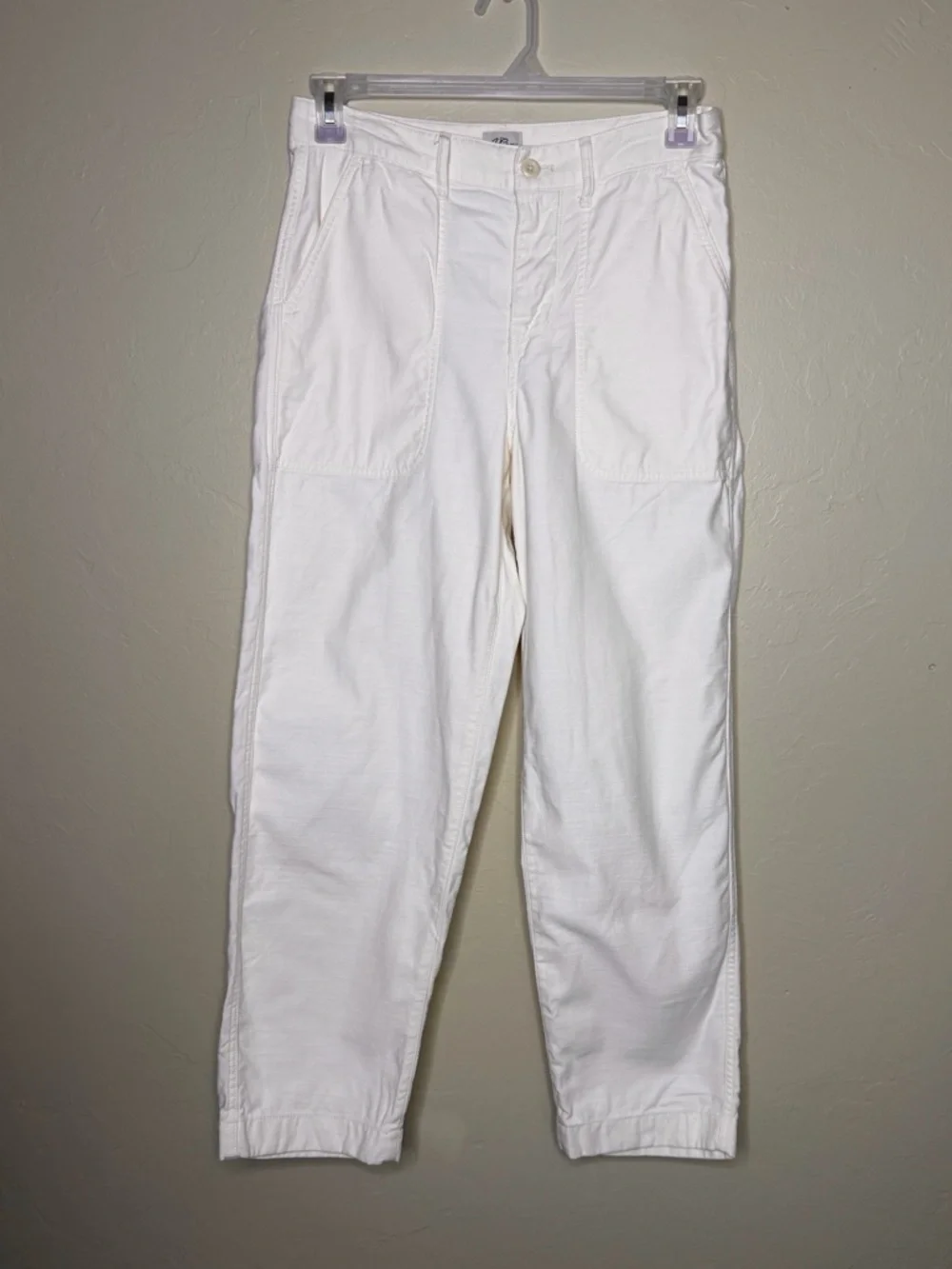 J Crew Women’s Off White High-Rise Utility Pants